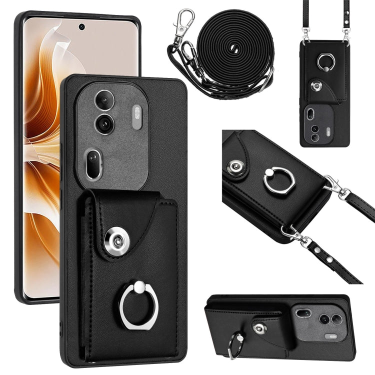 Organ Card Bag Ring Holder Phone Case with Long Lanyard, For OPPO Reno11 Pro Global, For OPPO A58/A58x/A1x/A2x, For OPPO A38 4G / A18 4G Global, For OPPO A58 4G Global