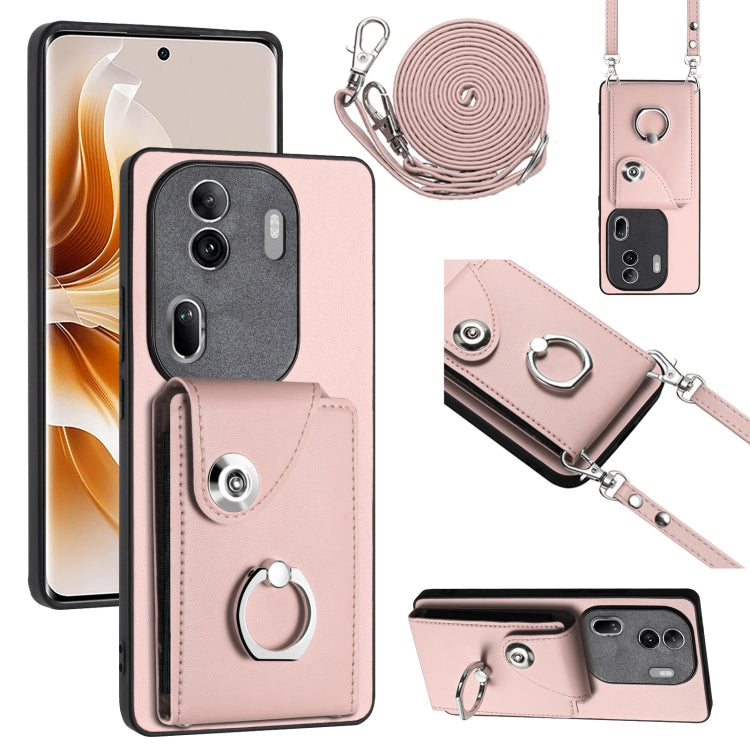 Organ Card Bag Ring Holder Phone Case with Long Lanyard, For OPPO Reno11 Pro Global, For OPPO A58/A58x/A1x/A2x, For OPPO A38 4G / A18 4G Global, For OPPO A58 4G Global
