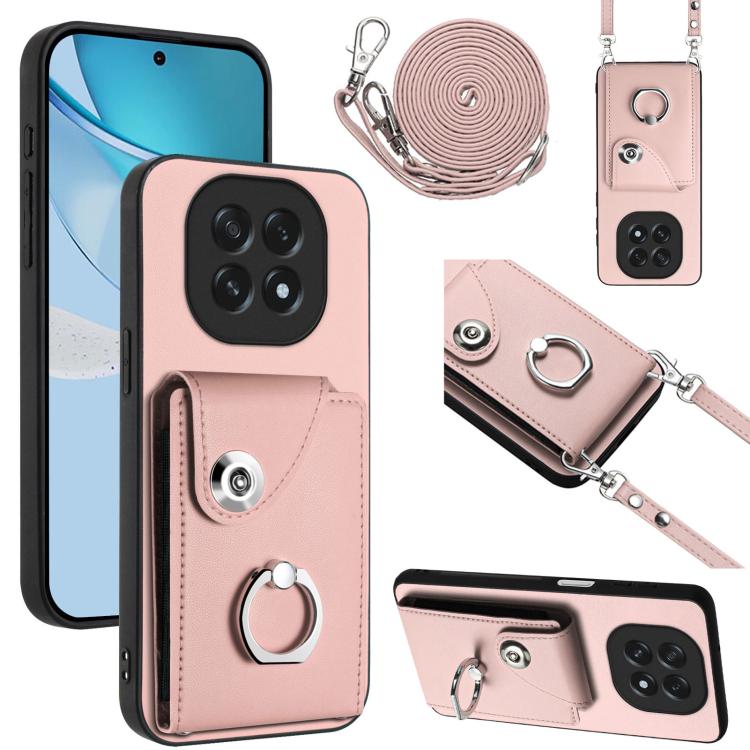 Organ Card Bag Ring Holder Phone Case with Long Lanyard, For OPPO A5 4G / F29 5G, For OPPO Find X8s+, For OPPO Find X8s, For OPPO Find X8 Ultra