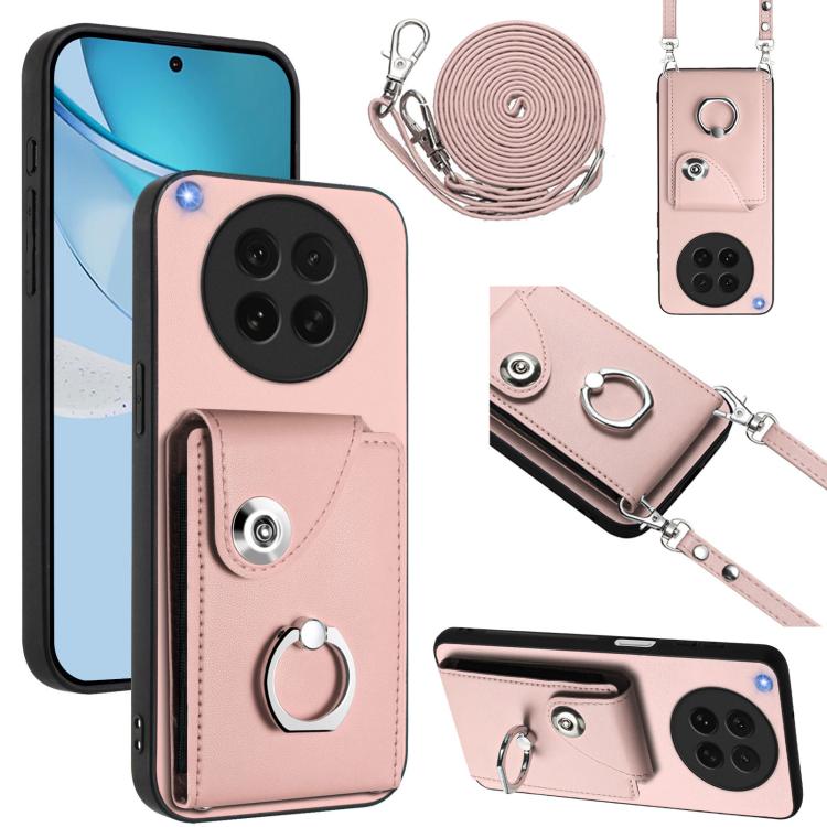 Organ Card Bag Ring Holder Phone Case with Long Lanyard, For OPPO A5 4G / F29 5G, For OPPO Find X8s+, For OPPO Find X8s, For OPPO Find X8 Ultra