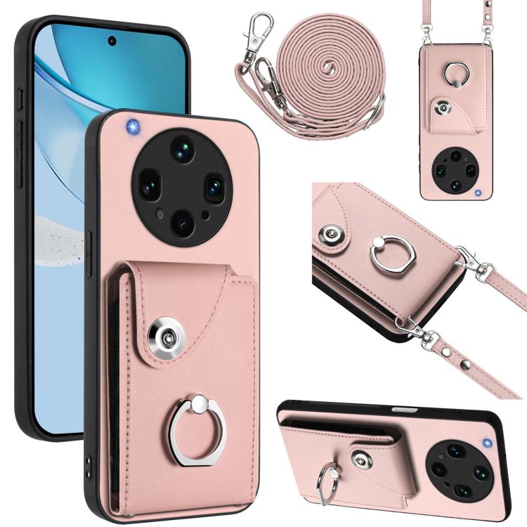 Organ Card Bag Ring Holder Phone Case with Long Lanyard, For OPPO A5 4G / F29 5G, For OPPO Find X8s+, For OPPO Find X8s, For OPPO Find X8 Ultra