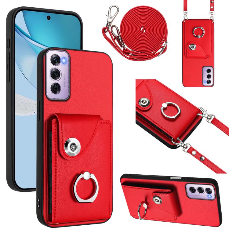 Organ Card Bag Ring Holder Phone Case with Long Lanyard, For OPPO A5 Energy / A5 Pro Global, For OPPO A3 Pro Global / A3 Energy, For OPPO Reno12 Pro Global, For OPPO Reno12 Global