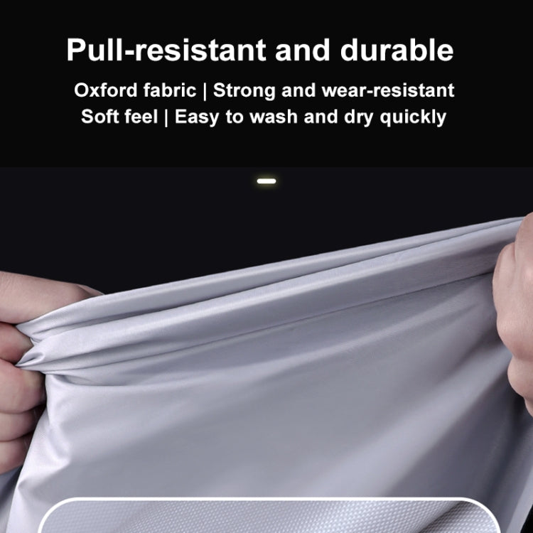 MOTOLSG Motorcycle Waterproof Sunproof Dustproof Thickening Cover, Size:L(Silver)