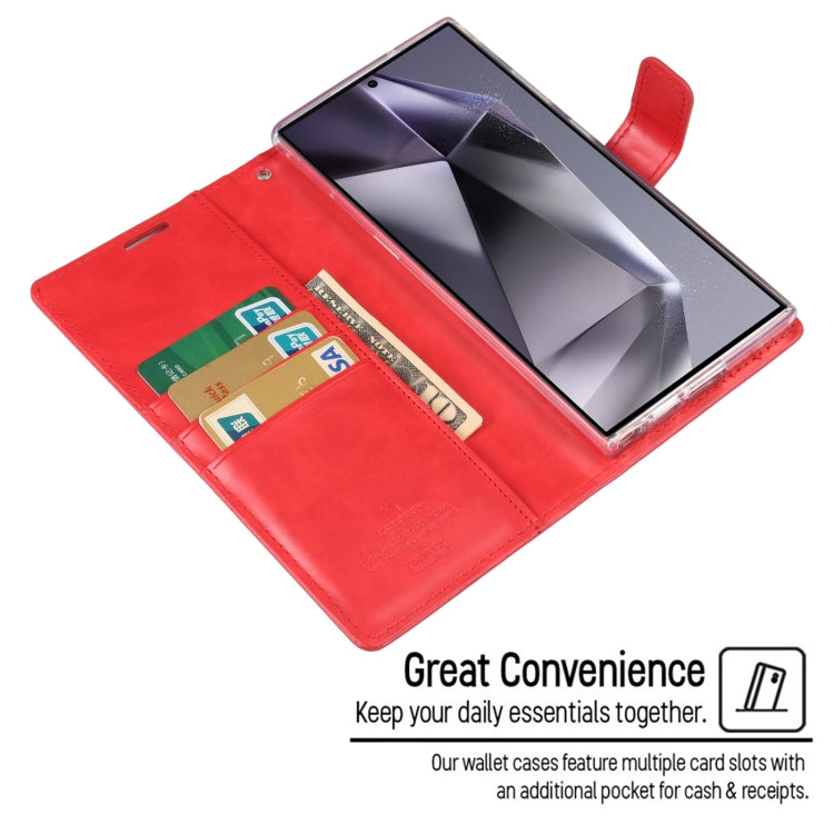 For Samsung Galaxy S24 Ultra 5G GOOSPERY BLUE MOON Crazy Horse Texture Leather Phone Case(Mint Green)