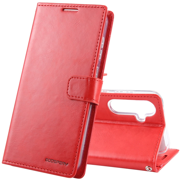 For Samsung Galaxy S24+ 5G GOOSPERY BLUE MOON Crazy Horse Texture Leather Phone Case(Red)