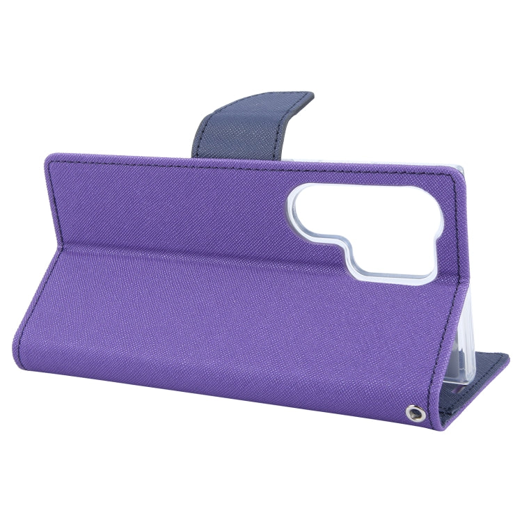 For Samsung Galaxy S24 Ultra 5G GOOSPERY FANCY DIARY Cross Texture Leather Phone Case(Purple)