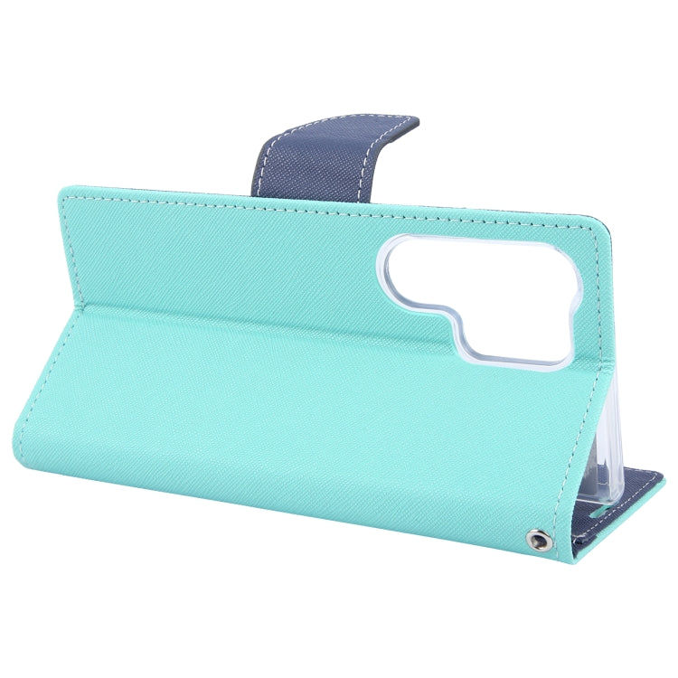 For Samsung Galaxy S24 Ultra 5G GOOSPERY FANCY DIARY Cross Texture Leather Phone Case(Mint Green)