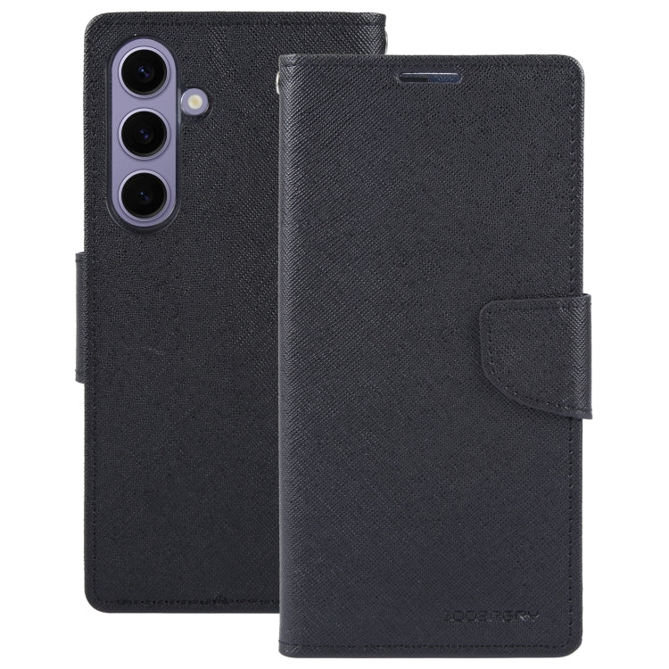 For Samsung Galaxy S24+ 5G GOOSPERY FANCY DIARY Cross Texture Leather Phone Case(Black)