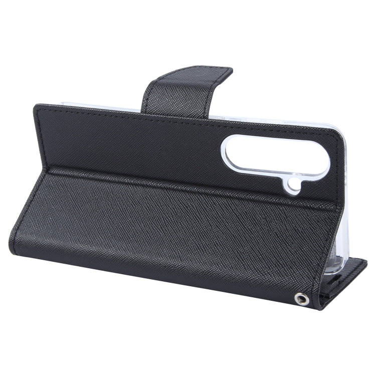 For Samsung Galaxy S24+ 5G GOOSPERY FANCY DIARY Cross Texture Leather Phone Case(Black)