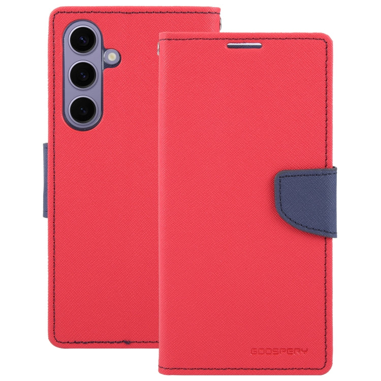 For Samsung Galaxy S24+ 5G GOOSPERY FANCY DIARY Cross Texture Leather Phone Case(Red)