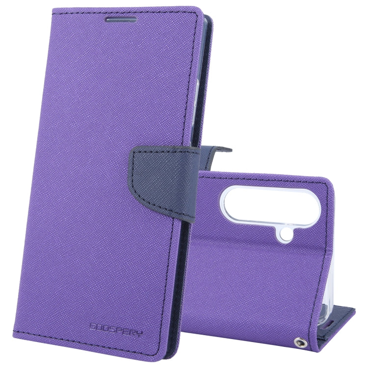 For Samsung Galaxy S24+ 5G GOOSPERY FANCY DIARY Cross Texture Leather Phone Case(Purple)