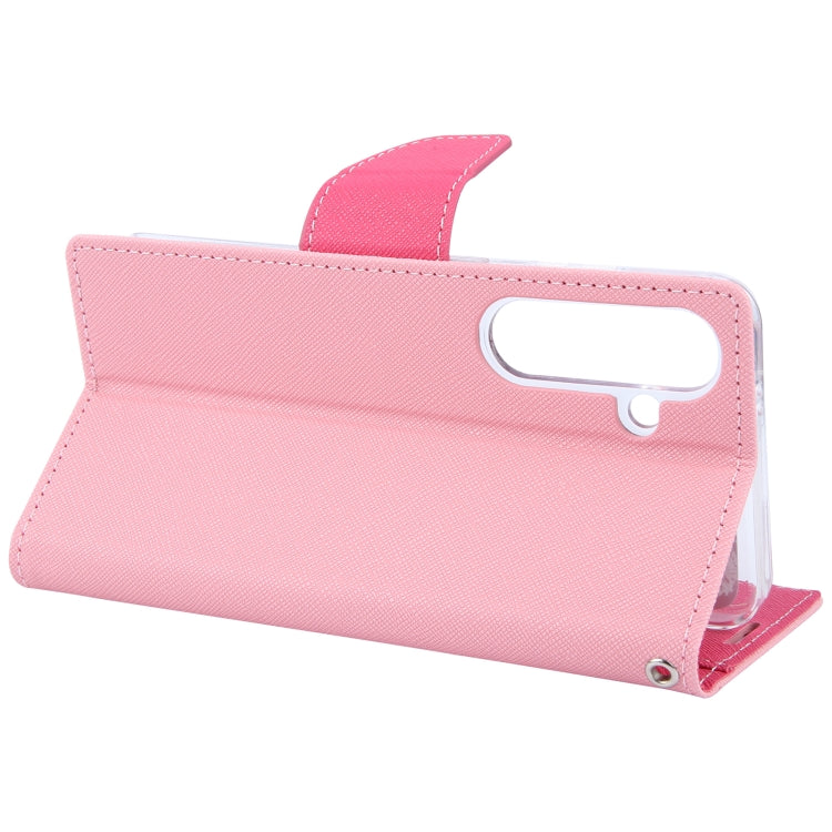 For Samsung Galaxy S24+ 5G GOOSPERY FANCY DIARY Cross Texture Leather Phone Case(Pink)