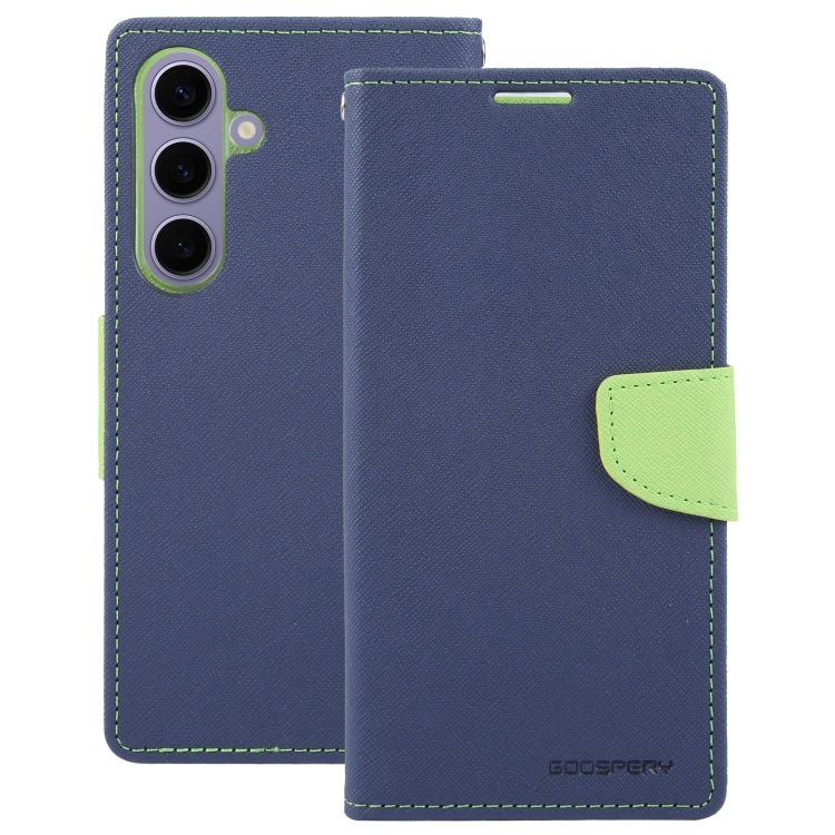 For Samsung Galaxy S24 5G GOOSPERY FANCY DIARY Cross Texture Leather Phone Case(Navy Blue)
