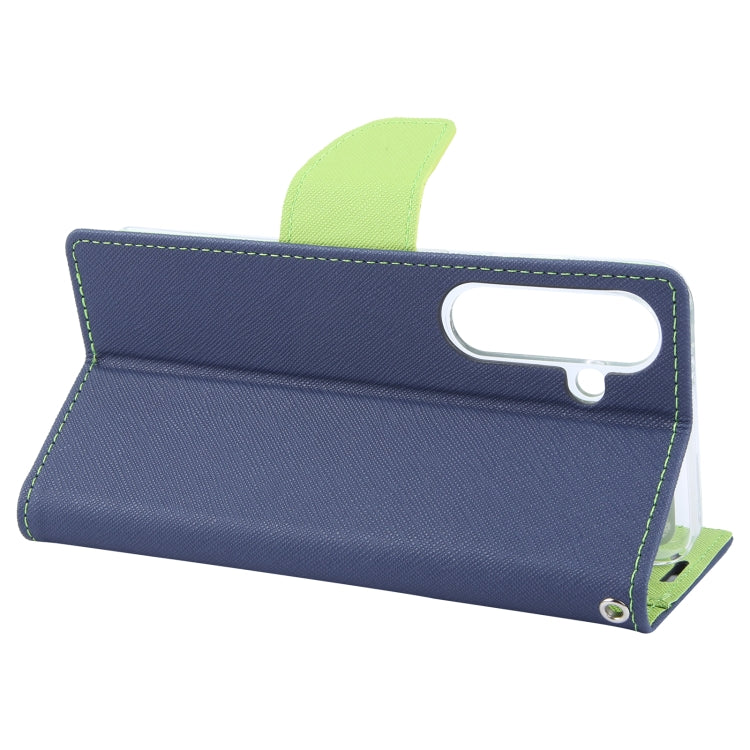For Samsung Galaxy S24 5G GOOSPERY FANCY DIARY Cross Texture Leather Phone Case(Navy Blue)