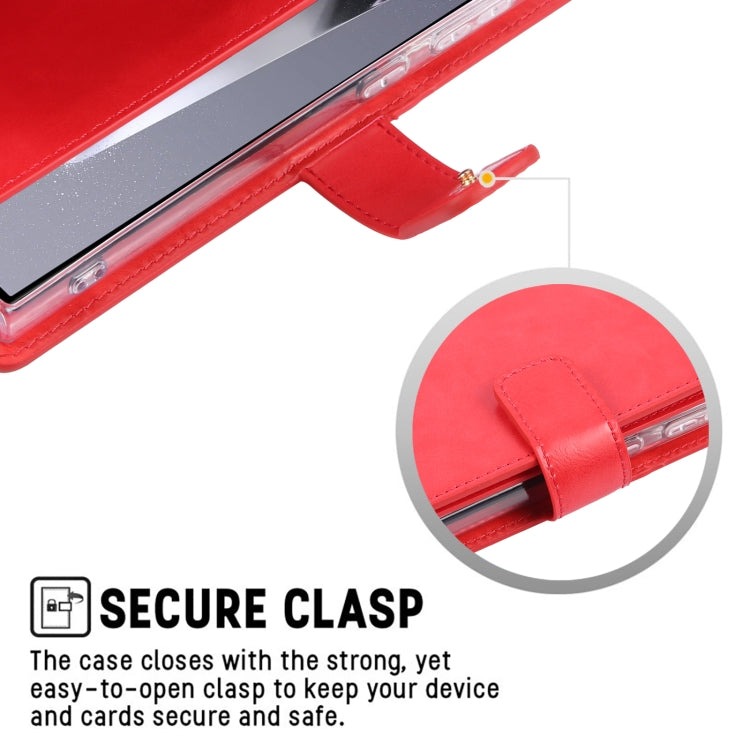 For Samsung Galaxy S24 Ultra 5G GOOSPERY MANSOOR DIARY 9 Card Slots Leather Phone Case(Mint Green)