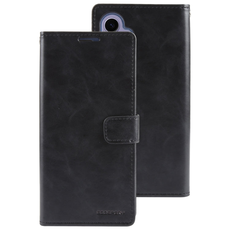 For Samsung Galaxy S24 5G GOOSPERY MANSOOR DIARY 9 Card Slots Leather Phone Case(Black)