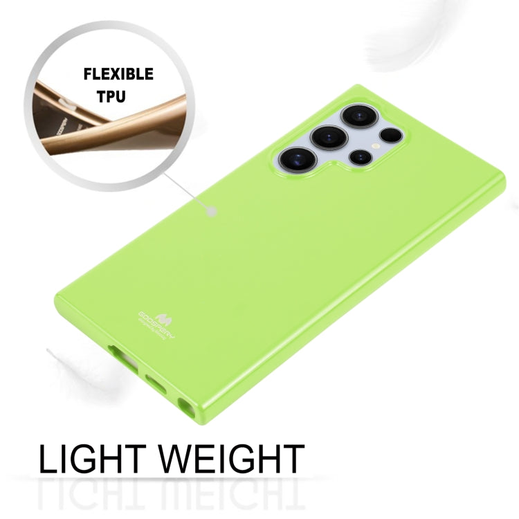 For Samsung Galaxy S24 Ultra 5G GOOSPERY PEARL JELLY Shockproof TPU Phone Case(Fluorescent Green)