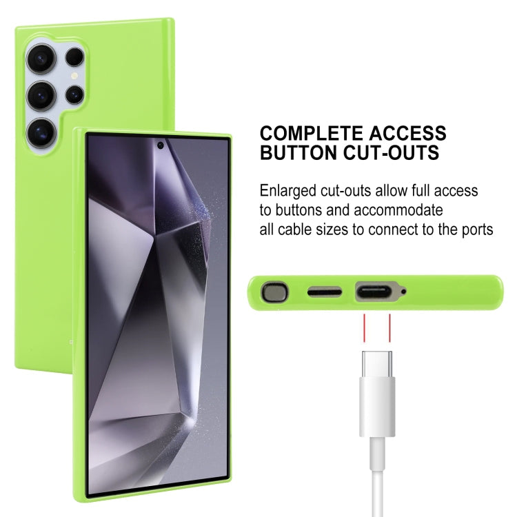 For Samsung Galaxy S24 Ultra 5G GOOSPERY PEARL JELLY Shockproof TPU Phone Case(Fluorescent Green)
