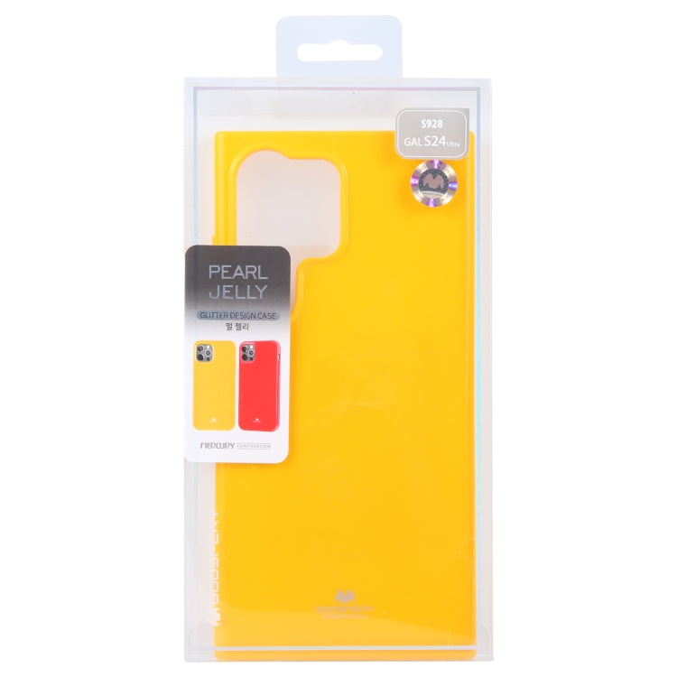 For Samsung Galaxy S24 Ultra 5G GOOSPERY PEARL JELLY Shockproof TPU Phone Case(Yellow)