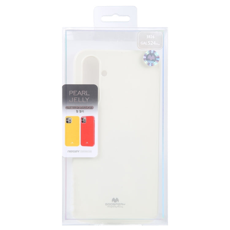 For Samsung Galaxy S24+ 5G GOOSPERY PEARL JELLY Shockproof TPU Phone Case(White)
