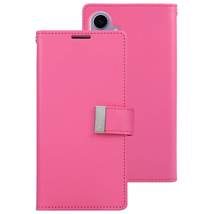 For Samsung Galaxy S24+ 5G GOOSPERY RICH DIARY Crazy Horse Texture Leather Phone Case(Rose Red)