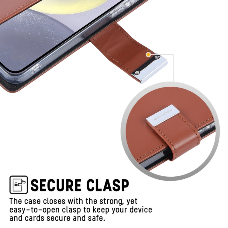 For Samsung Galaxy S24+ 5G GOOSPERY RICH DIARY Crazy Horse Texture Leather Phone Case(Black)