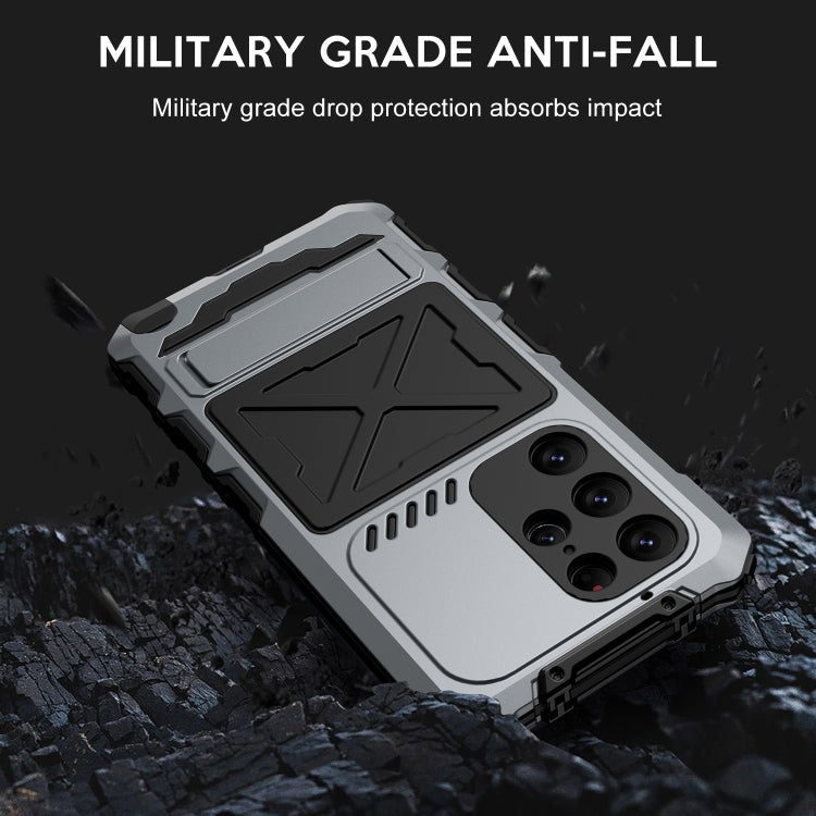For Samsung Galaxy S24 Ultra 5G R-JUST Life Waterproof Dustproof Shockproof Phone Case(Silver)