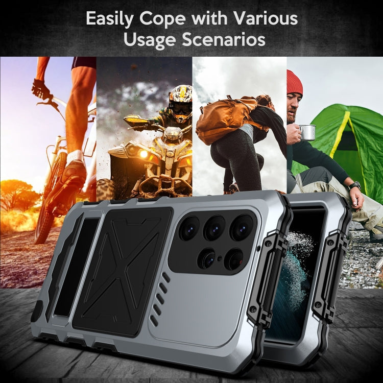 For Samsung Galaxy S24 Ultra 5G R-JUST Life Waterproof Dustproof Shockproof Phone Case(Silver)