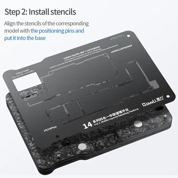 Qianli Magnetic Middle Layer BGA Reballing Platform For iPhone 14 Series