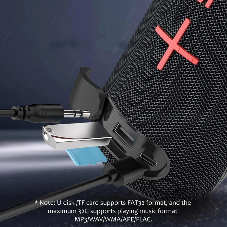 T&G TG-384 Mini Portable Bluetooth Speaker Support TF / U-disk / RGB Light(Blue)