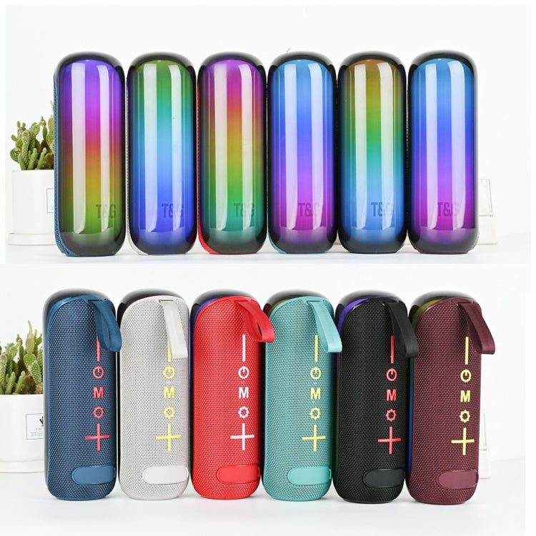 T&G TG-384 Mini Portable Bluetooth Speaker Support TF / U-disk / RGB Light(Grey)