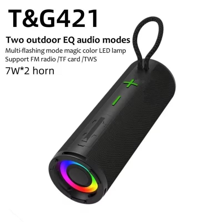 T&G TG-421 RGB BT Outdoor Waterproof Speakers(Orange)