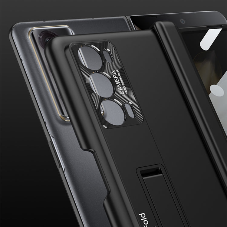 For Honor Magic V2 GKK Integrated Privacy Magnetic Folding Hinge All-inclusive Phone Case(Purple)