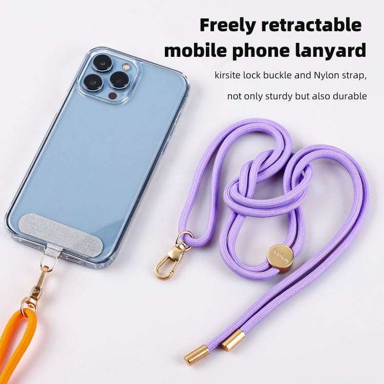 mutural Universal Mobile Phone Solid Color Lanyard(Purple)