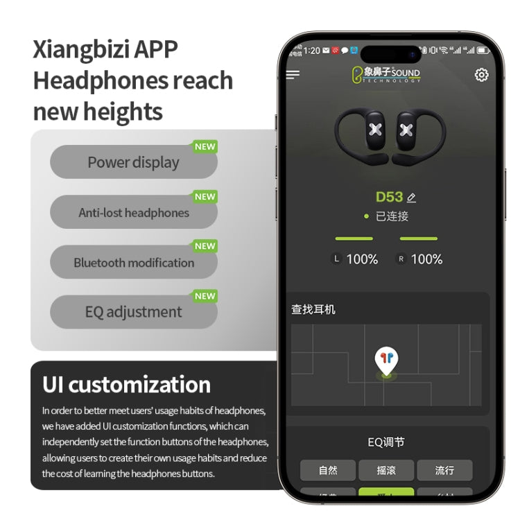 D MOOSTER D53 OWS Ear-Mounted ENC Bluetooth Earphones(White)