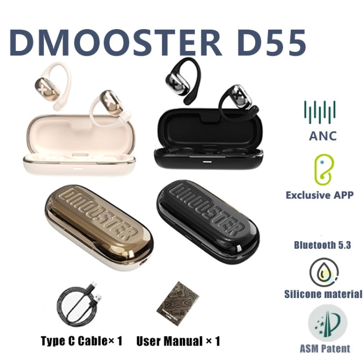 D MOOSTER D55 OWS Ear-Mounted ENC Bluetooth Earphones(Black)