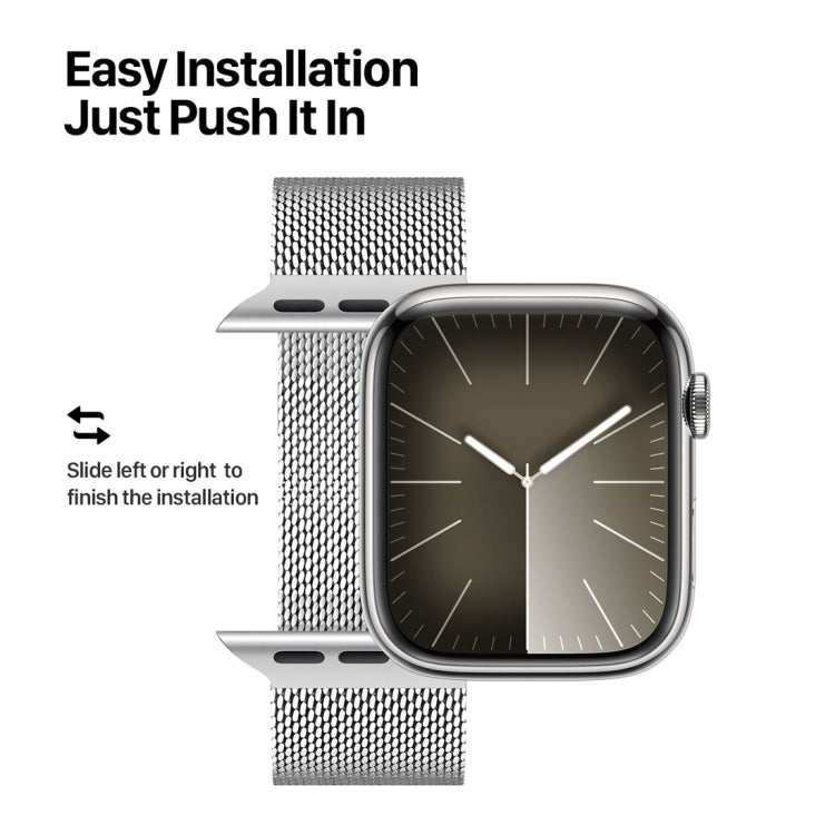 For Apple Watch SE 2023 44mm DUX DUCIS Milanese Pro Series Stainless Steel Watch Band(Silver)