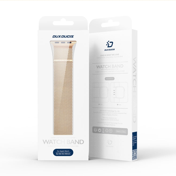 For Apple Watch Ultra 2 49mm DUX DUCIS Milanese Pro Series Stainless Steel Watch Band(Gold)