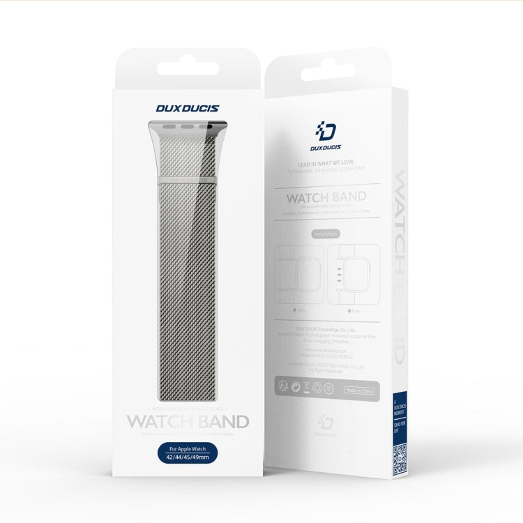 For Apple Watch Series 9 45mm DUX DUCIS Milanese Pro Series Stainless Steel Watch Band(Graphite)