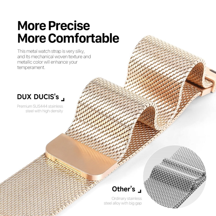 For Apple Watch SE 40mm DUX DUCIS Milanese Pro Series Stainless Steel Watch Band(Gold)
