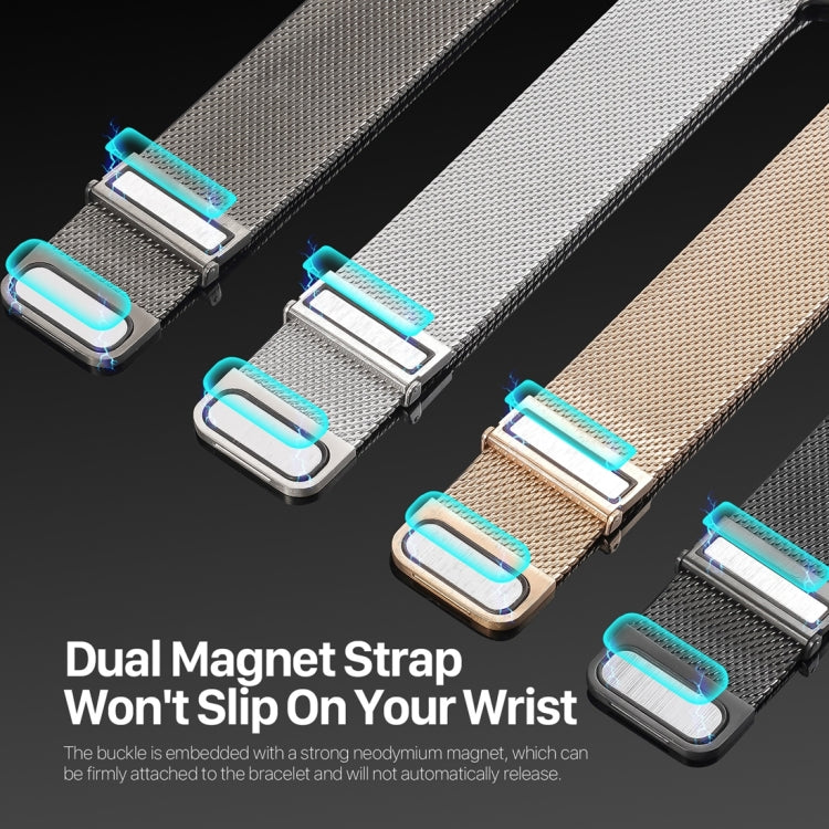 For Apple Watch SE 40mm DUX DUCIS Milanese Pro Series Stainless Steel Watch Band(Graphite)