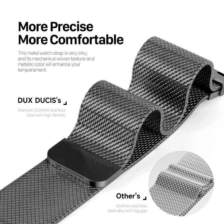 For Apple Watch Series 6 40mm DUX DUCIS Milanese Pro Series Stainless Steel Watch Band(Black)
