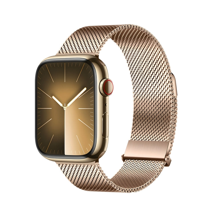 For Apple Watch Series 5 44mm DUX DUCIS Milanese Pro Series Stainless Steel Watch Band(Gold)