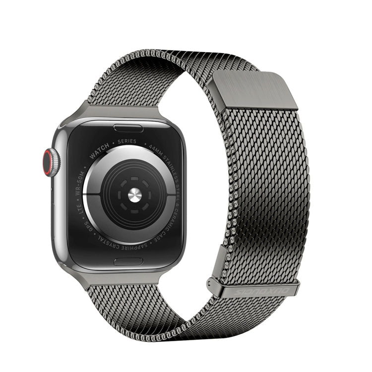 For Apple Watch Series 3 38mm DUX DUCIS Milanese Pro Series Stainless Steel Watch Band(Graphite)