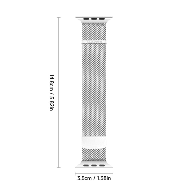 For Apple Watch Series 3 38mm DUX DUCIS Milanese Pro Series Stainless Steel Watch Band(Silver)
