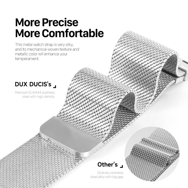 For Apple Watch Series 2 38mm DUX DUCIS Milanese Pro Series Stainless Steel Watch Band(Silver)
