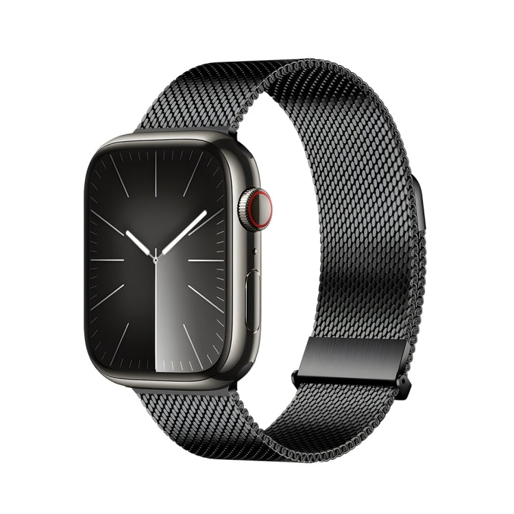 For Apple Watch 42mm DUX DUCIS Milanese Pro Series Stainless Steel Watch Band(Black)