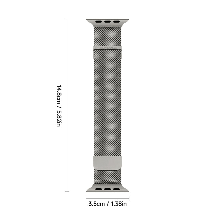 For Apple Watch 38mm DUX DUCIS Milanese Pro Series Stainless Steel Watch Band(Graphite)