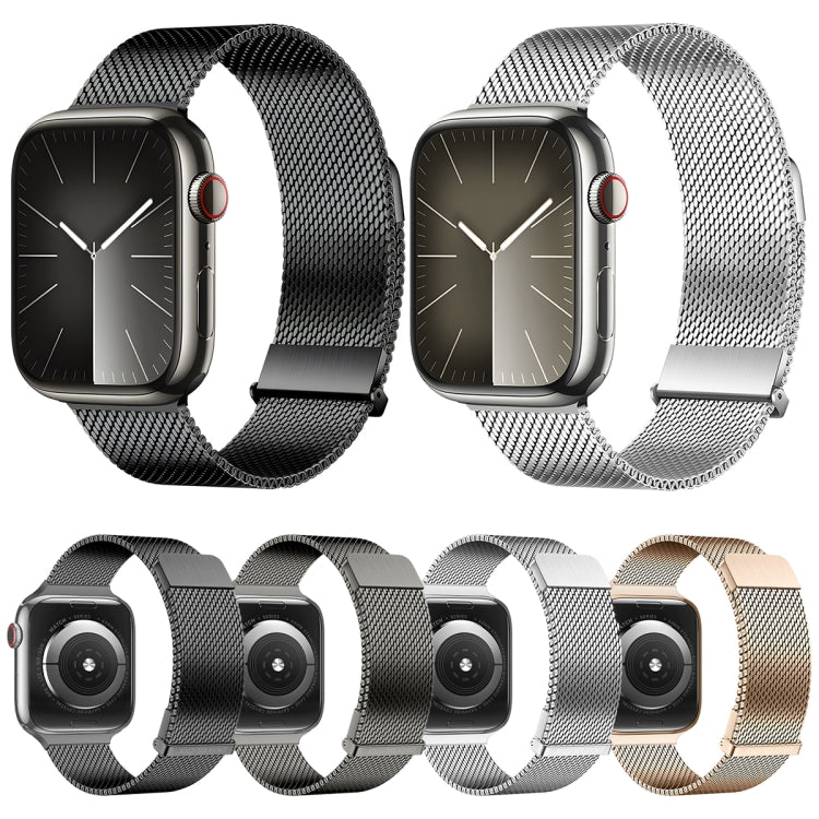 For Apple Watch Series 7 41mm DUX DUCIS Milanese Pro Series Stainless Steel Watch Band(Graphite)