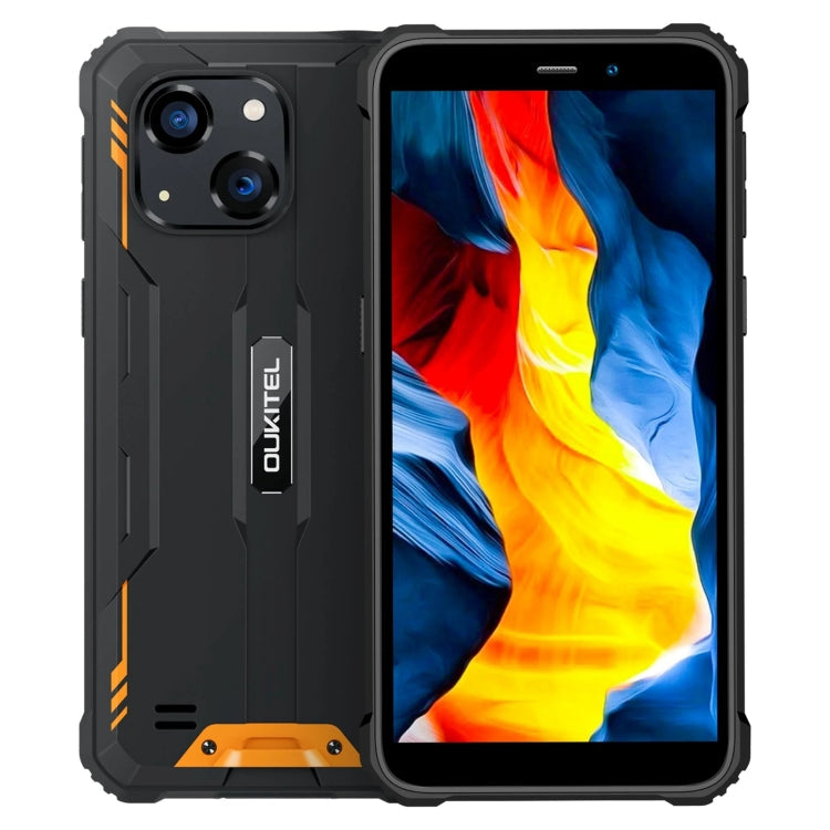 [HK Warehouse] Oukitel WP32, 4GB+128GB, IP68/IP69K, 5.93 inch Android 13 Unisoc Tiger T606 Octa-core, NFC, OTG, Network: 4G(Orange)